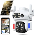 Solar Camera Outdoor Wireless Dual Lens Security Camera - Color Night
