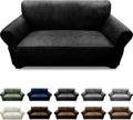 Loveseat Sofa Slipcover Leather Look Couch Cover for 2 Seater