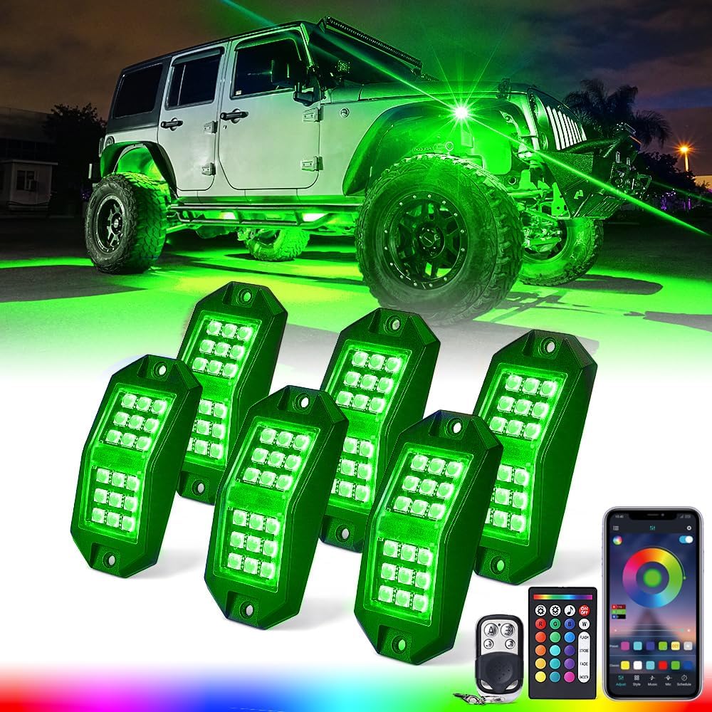 Xprite RGB LED Rock Lights for Ultimate Vehicle Illumination