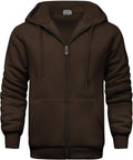 Men's Zip-Up Sherpa-Lined Hoodie Sweatshirt for Warmth and Comfort