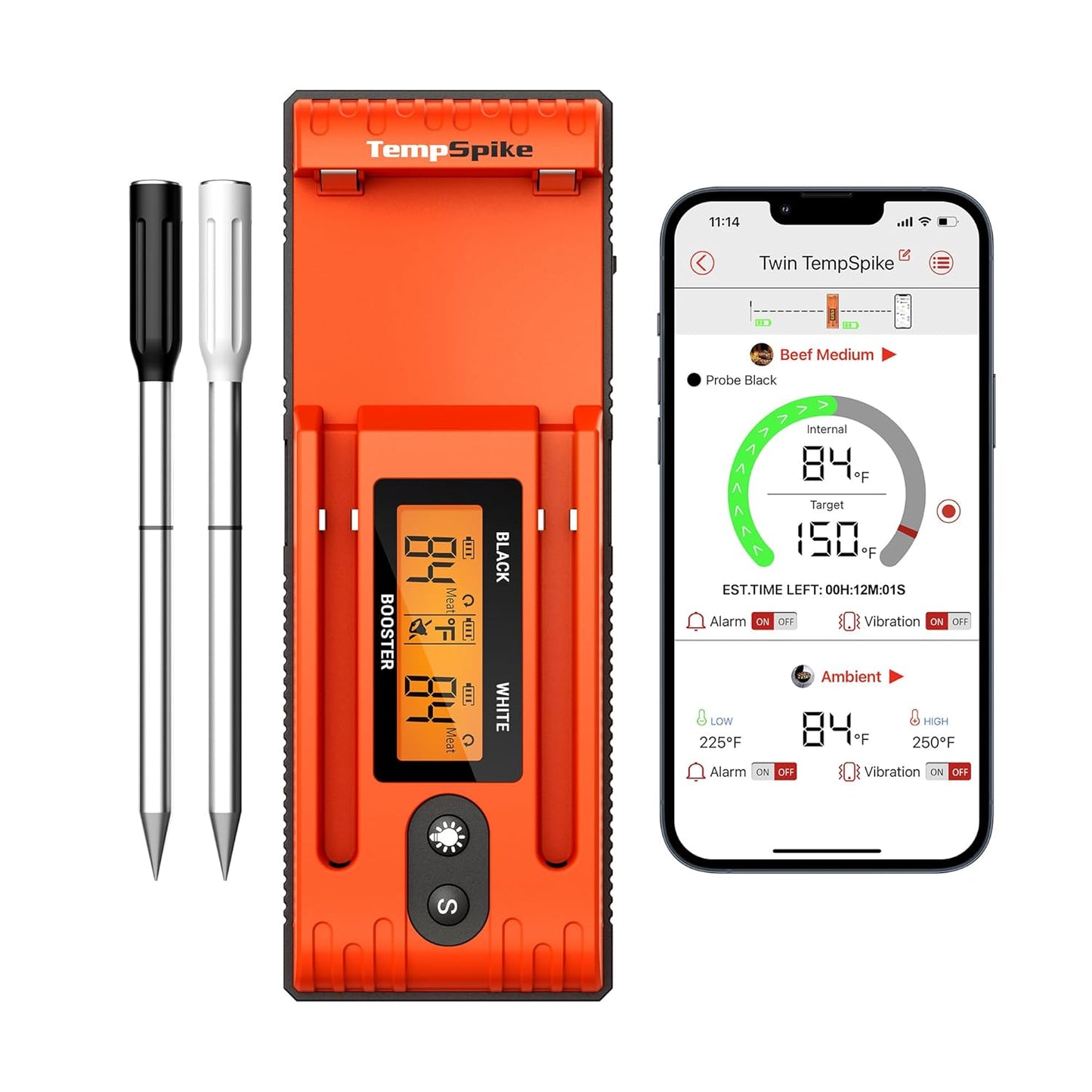 Wireless Meat Thermometer: Dual Probes, 500FT Range