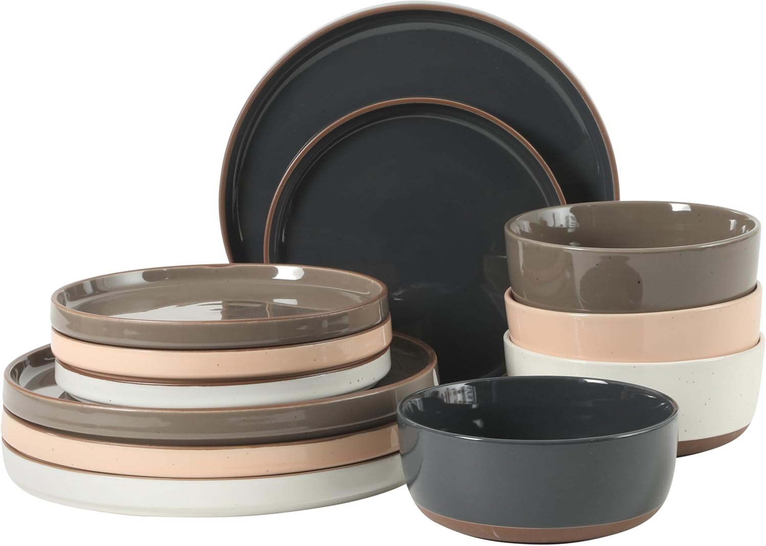 Gibson Elite Northrock Stoneware Dinnerware Set for 4 People