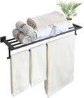 Alise 32 Inch Towel Rack for Bathroom - Heavy Duty Matte Black
