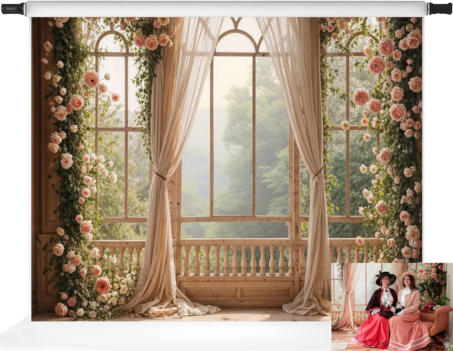 Kate Flower Wall Backdrops for Photography, 7x5ft Wedding Prop