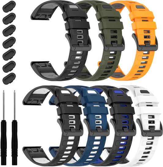 22mm Silicone Watchband for Garmin Fenix 8 and Tactix 8 Models