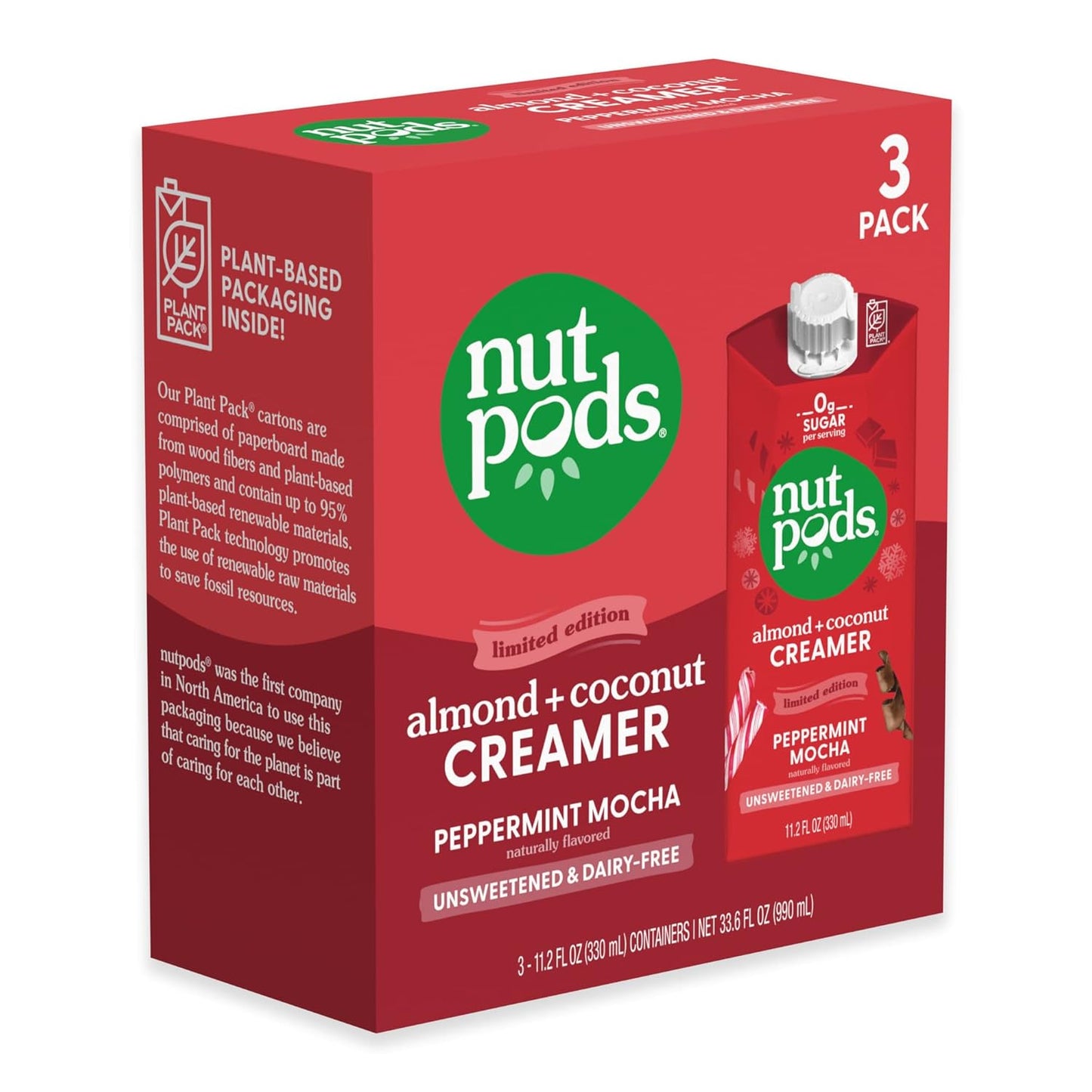nutpods Peppermint Mocha, Dairy-Free Creamer (3-Pack)