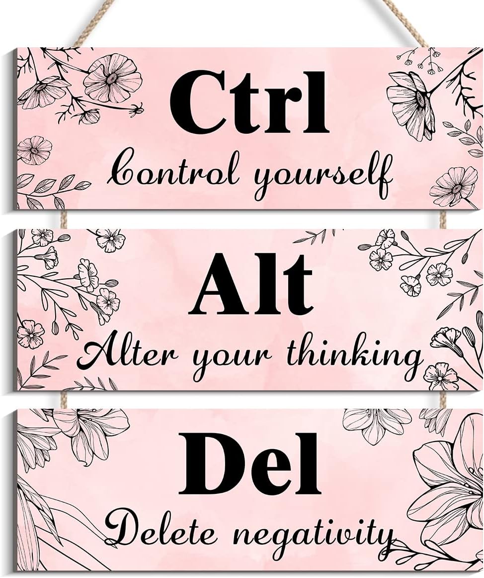 Motivational Pink Wooden Wall Plaques