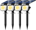 btfarm 4 Pack Solar Spot Lights Outdoor Waterproof IP65 1000LM