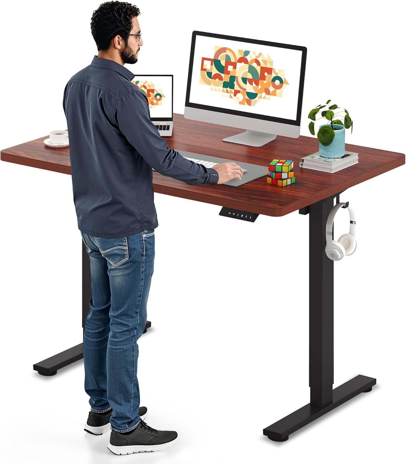 Electric Standing Desk with Height Adjustable Features for Comfort