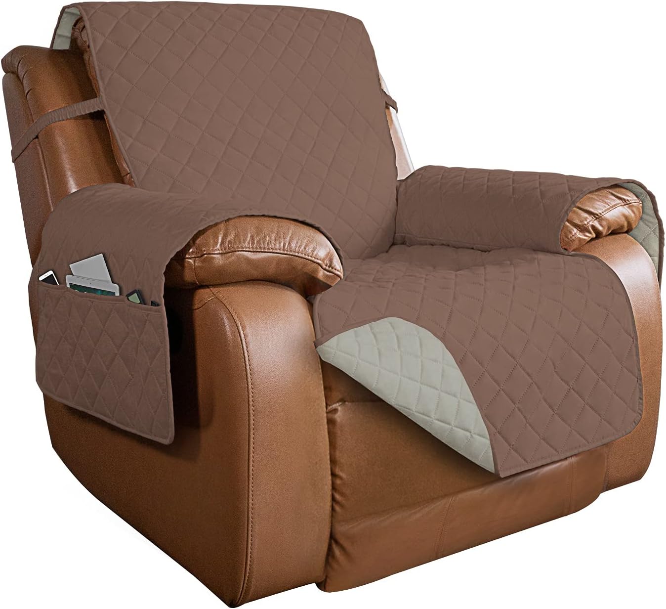 PureFit Reversible Quilted Sofa Cover for Oversized Recliners