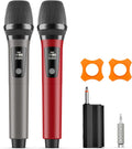 Wireless Microphones Dual Karaoke System - 50M Range, 12H Battery