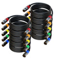 XLR Cables 50FT 10Packs for Microphones and Stage Lighting