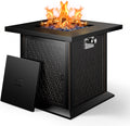 28in Propane Fire Pit Table 50,000 BTU - Warm Evenings, Doubles as