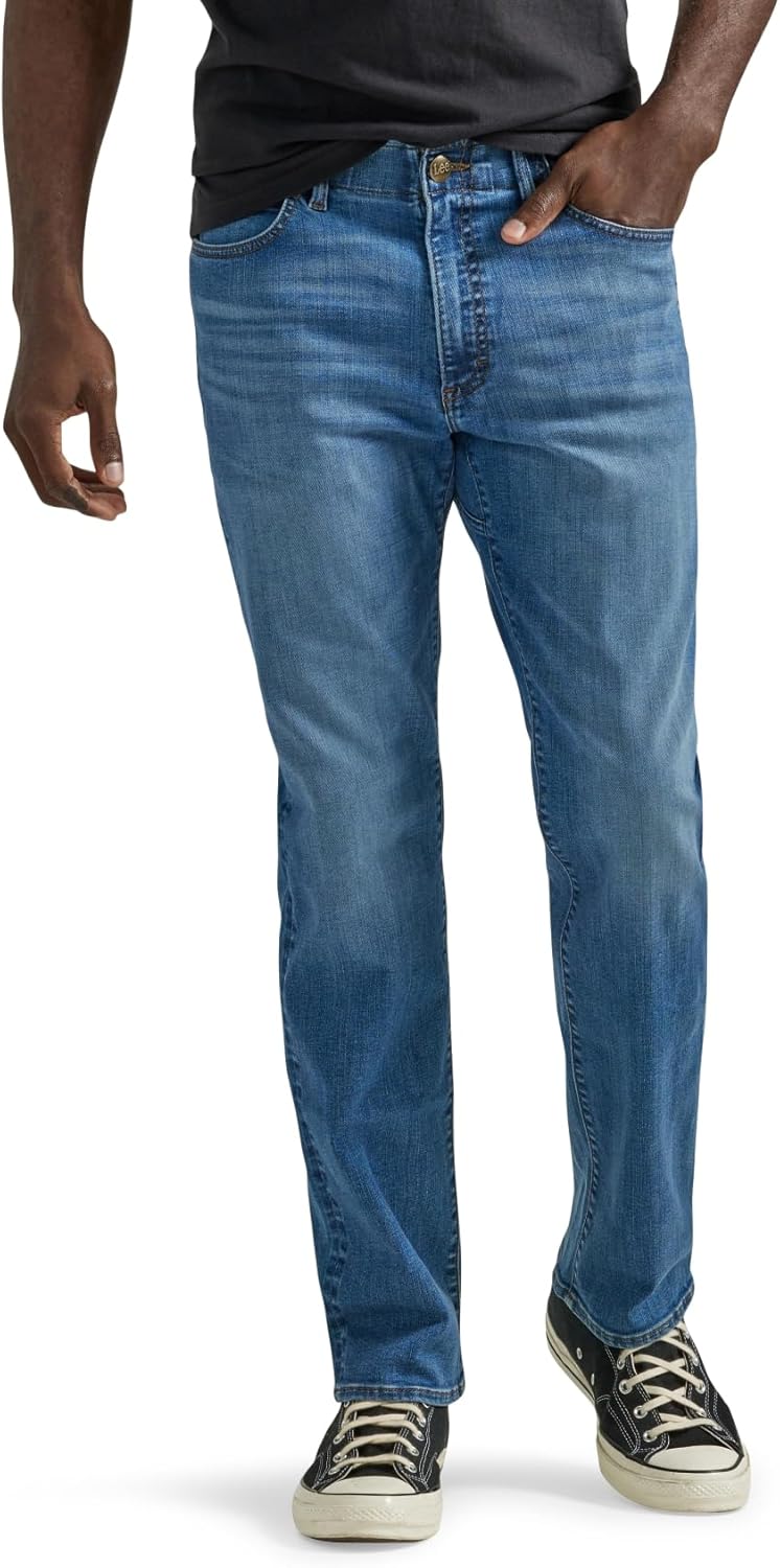Lee Mens Extreme Motion Regular Straight Jean for Comfort