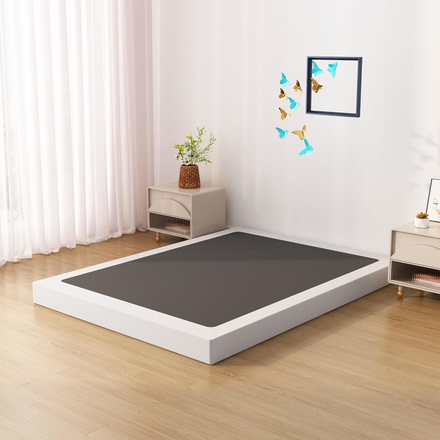 King Box Spring Bed Base 6 Inch for Ultimate Comfort and Support