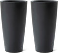 Tremont Tall Round Tapered Planter 2-Pack - Self-Watering Outdoor Pots
