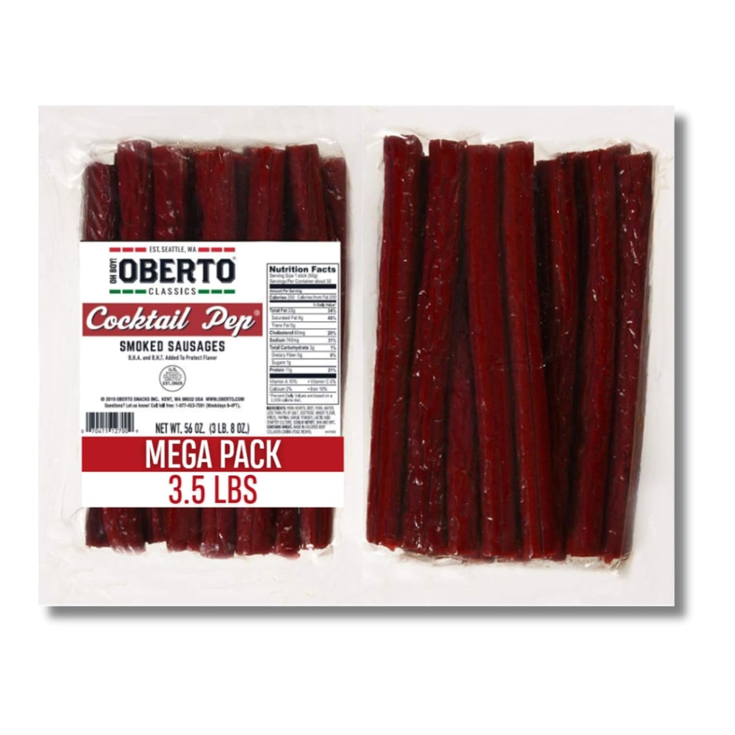 Oberto Classics Cocktail Pep Smoked Sausages for Flavor Lovers