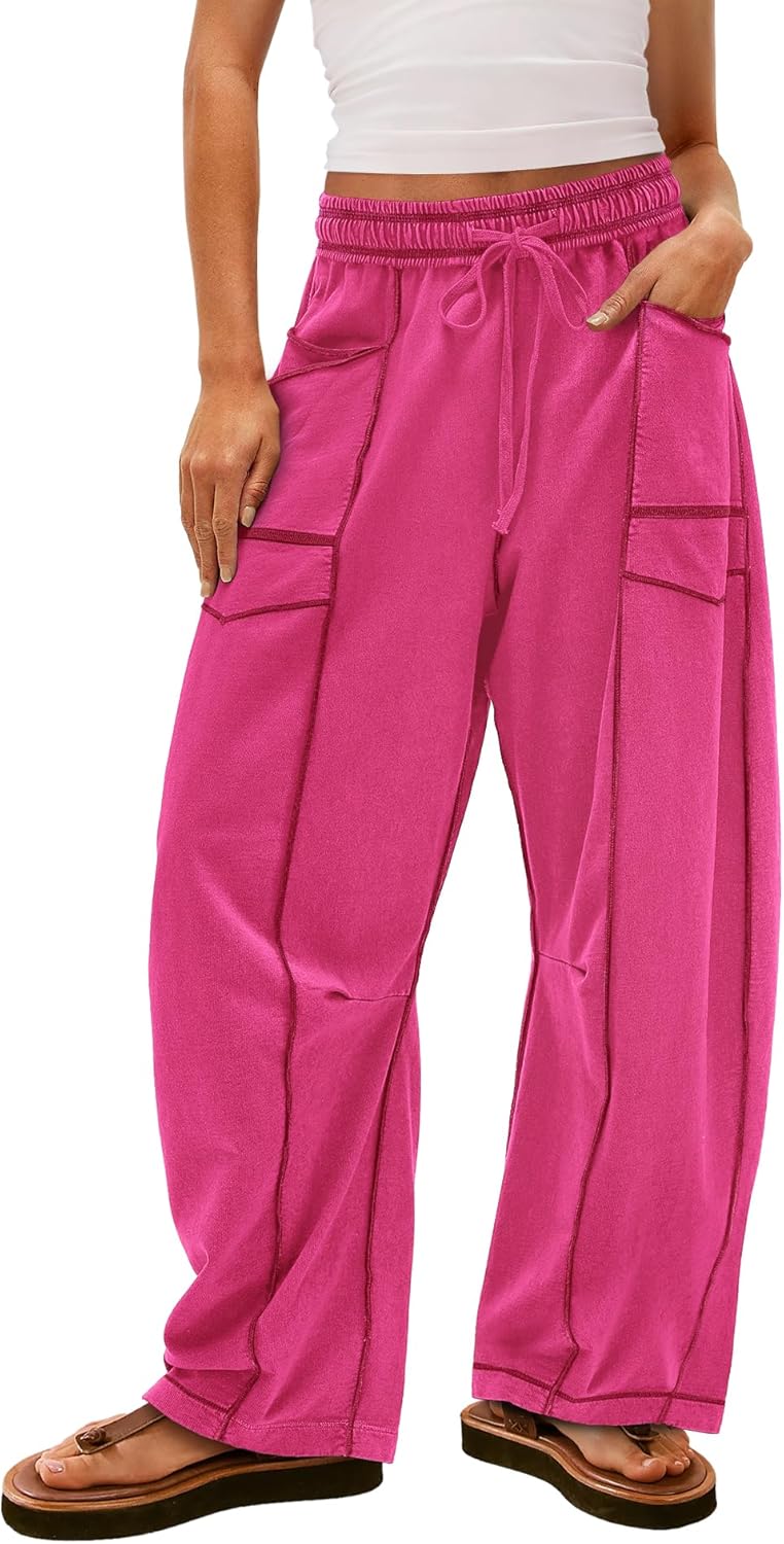 Yanekop Womens Baggy Wide Leg Pants for Casual Fall Style