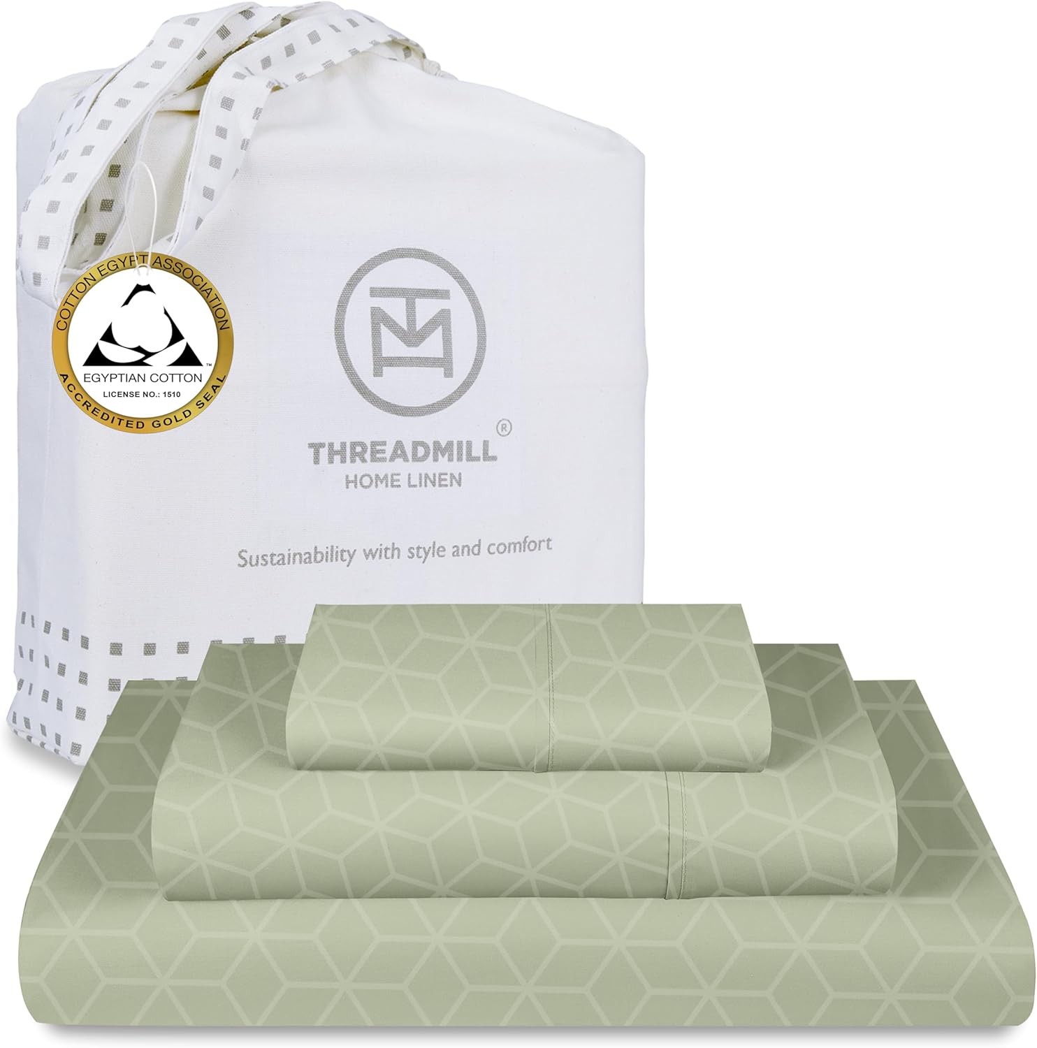 Threadmill Egyptian Cotton Twin Sheet Set for Cozy Sleep