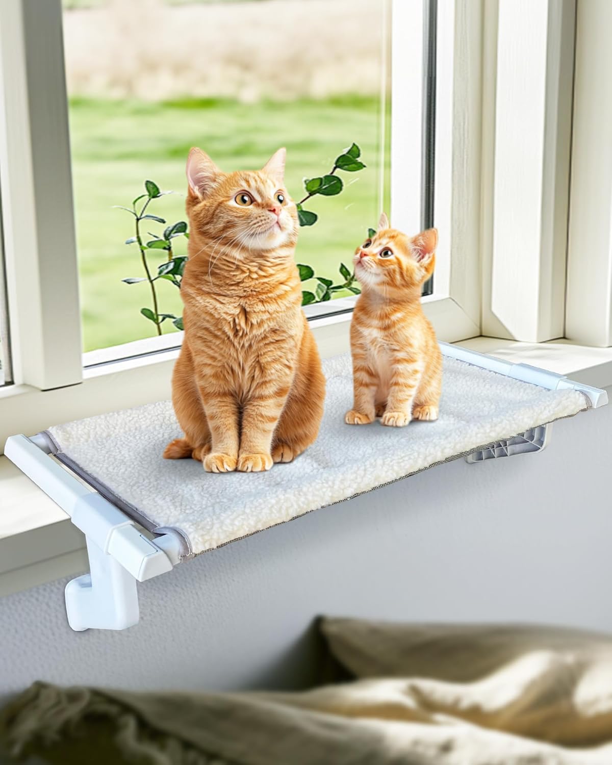 Heavy-Duty Cat Window Sill Perch for Large Cats and Multiple Cats