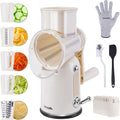 Rotary Cheese Grater 5-in-1 with Handle - Fast, Safe Prep