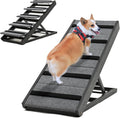 2-in-1 Dog Ramp Natural Wood 45.2in x 17.7in - Foldable Stairs