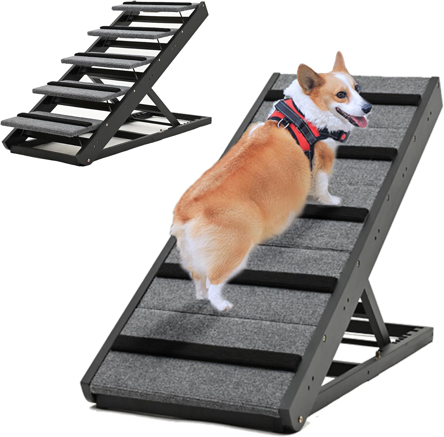 2-in-1 Dog Ramp: Adjustable, Foldable, Perfect for Pets