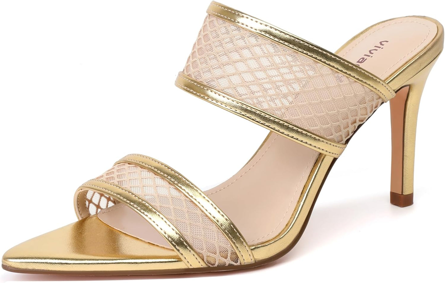 Vivianly Clear Pointed Toe Heels Sandals for Elegant Style