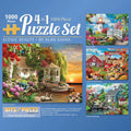 Bits and Pieces 4-in-1 1000 Piece Jigsaw Puzzles Scenic Beauty
