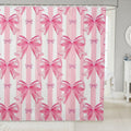 Pink Bowknot Shower Curtain - Dreamy Princess Bowknot Fabric Curtain