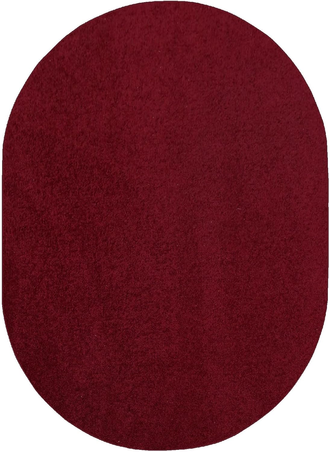 Ambiant Pet Friendly Solid Color Area Rugs in Burgundy - 9ft x 12ft