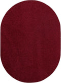 Ambiant Pet Friendly Burgundy 2 ft x 12 ft Oval Rug - Soft, Stain