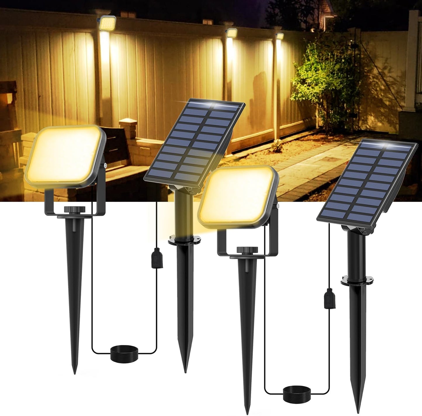 T-SUN Solar Spotlights Outdoor for Garden and Landscape Lighting