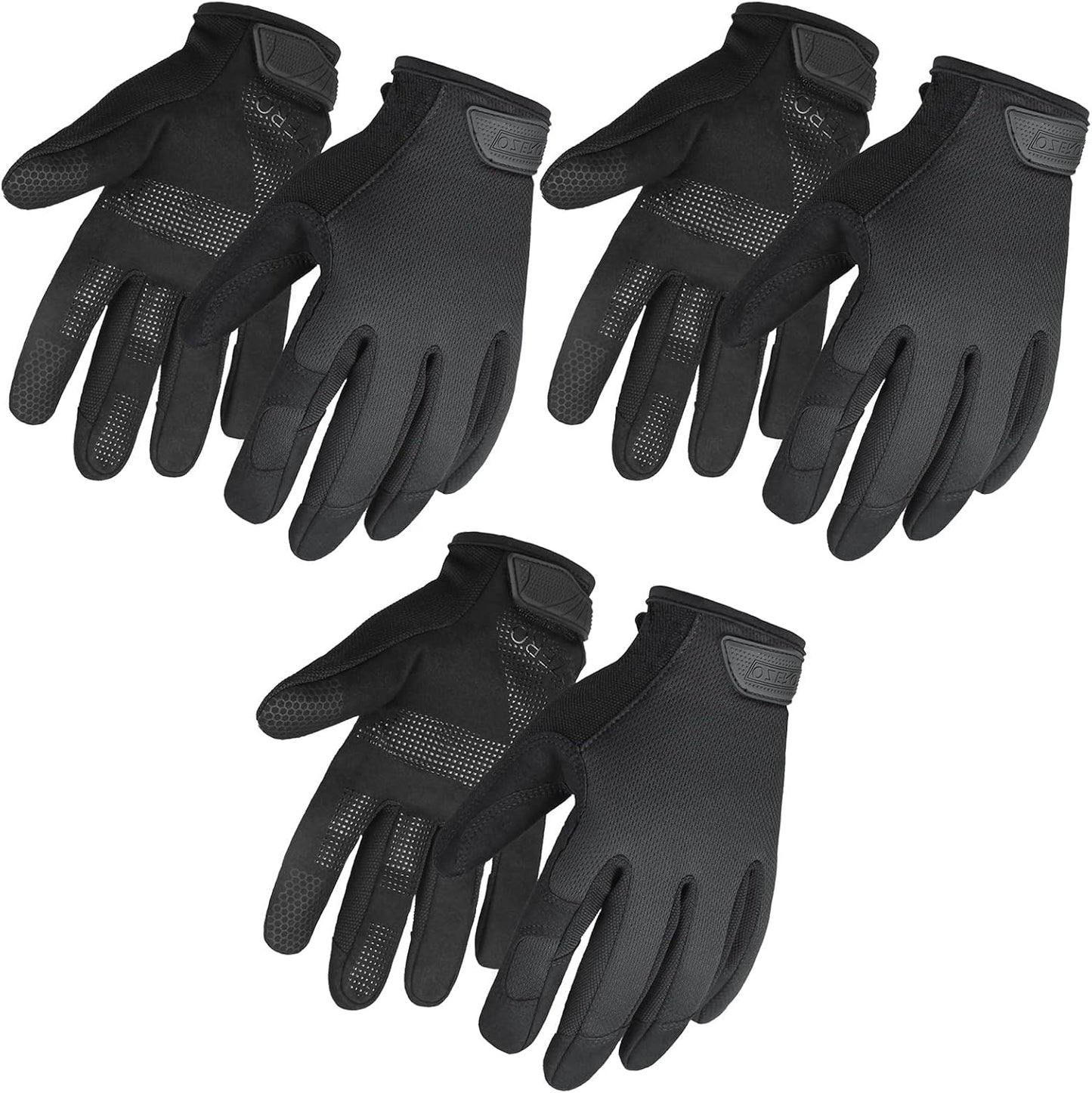 OZERO Men's Utility Work Gloves: Heavy Duty Touch Screen Grip