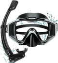 KUYOU Snorkeling Gear for Adults - 180 Wide View Mask and Full Dry