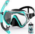 Snorkeling Gear for Adults Snorkel Mask Set - Panoramic View & Dry Top