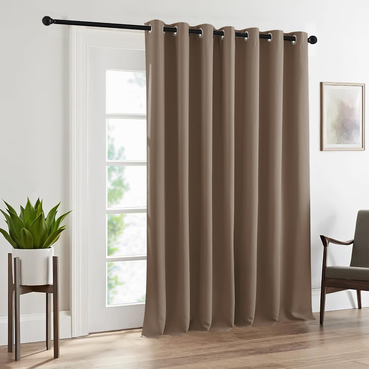 Farmhouse Blackout Sliding Door Curtains by RYB HOME