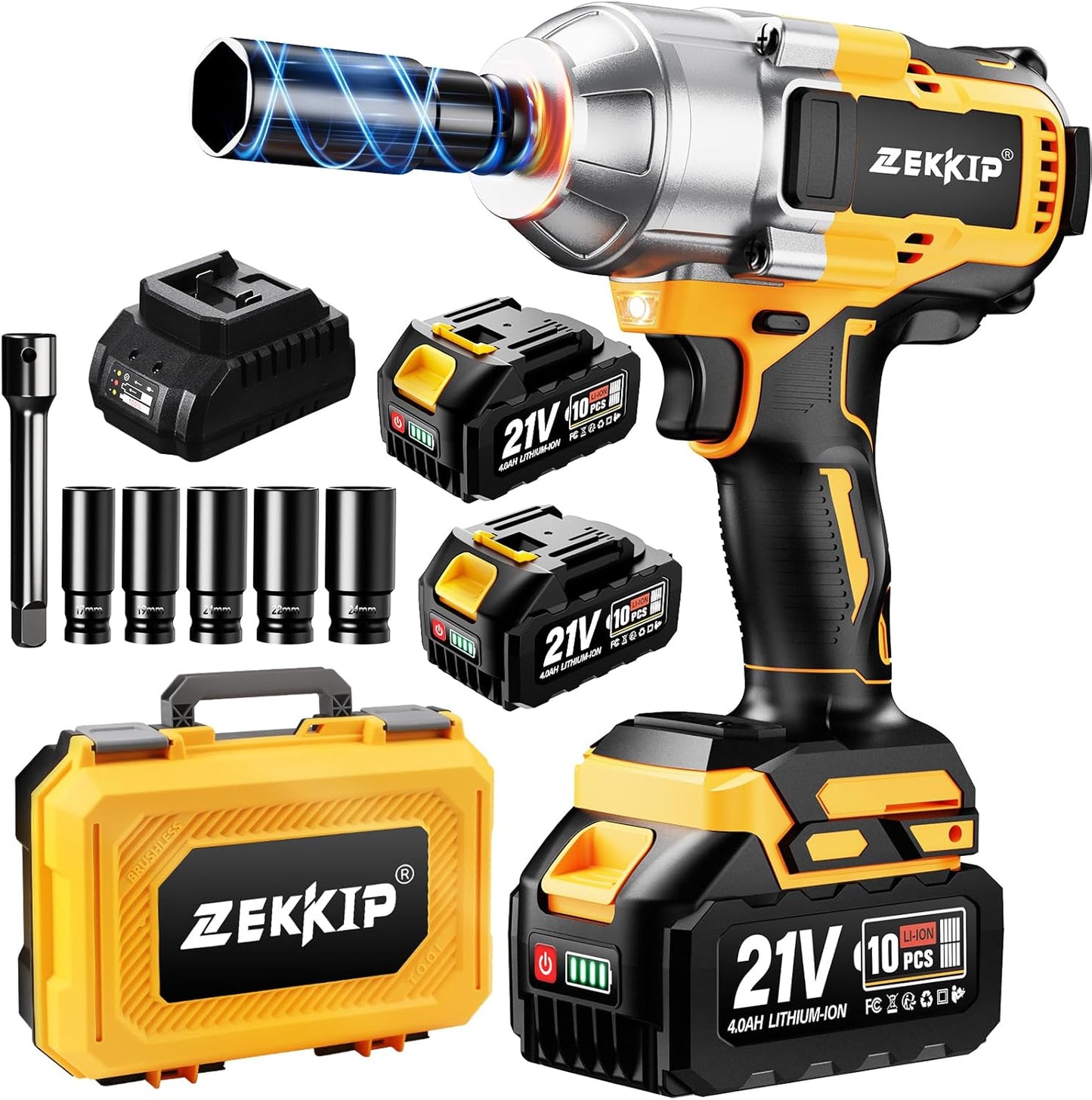 Cordless Impact Wrench with 958Ft-lbs Torque for All Vehicles