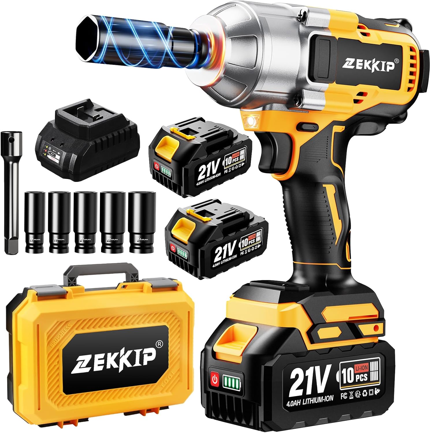 Cordless Impact Wrench with 958Ft-lbs Torque for All Vehicles