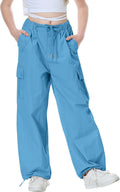Chic Y2K Parachute Trousers for Girls - Must-Have Cargo Style