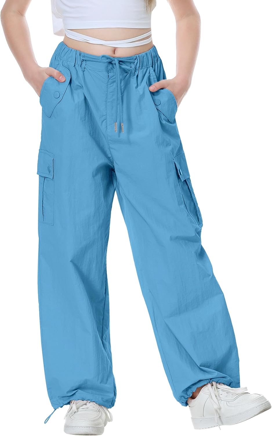 Stylish Y2K Parachute Pants for Girls - Trendy Cargo Trousers