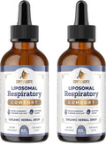 Liposomal Respiratory Relief Drops - Mullein & Elderberry for Lungs