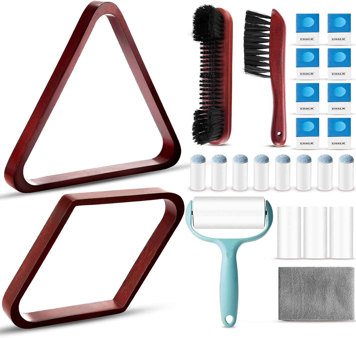 Comprehensive 22 Pcs Pool Table Brush Set for Billiard Enthusiasts