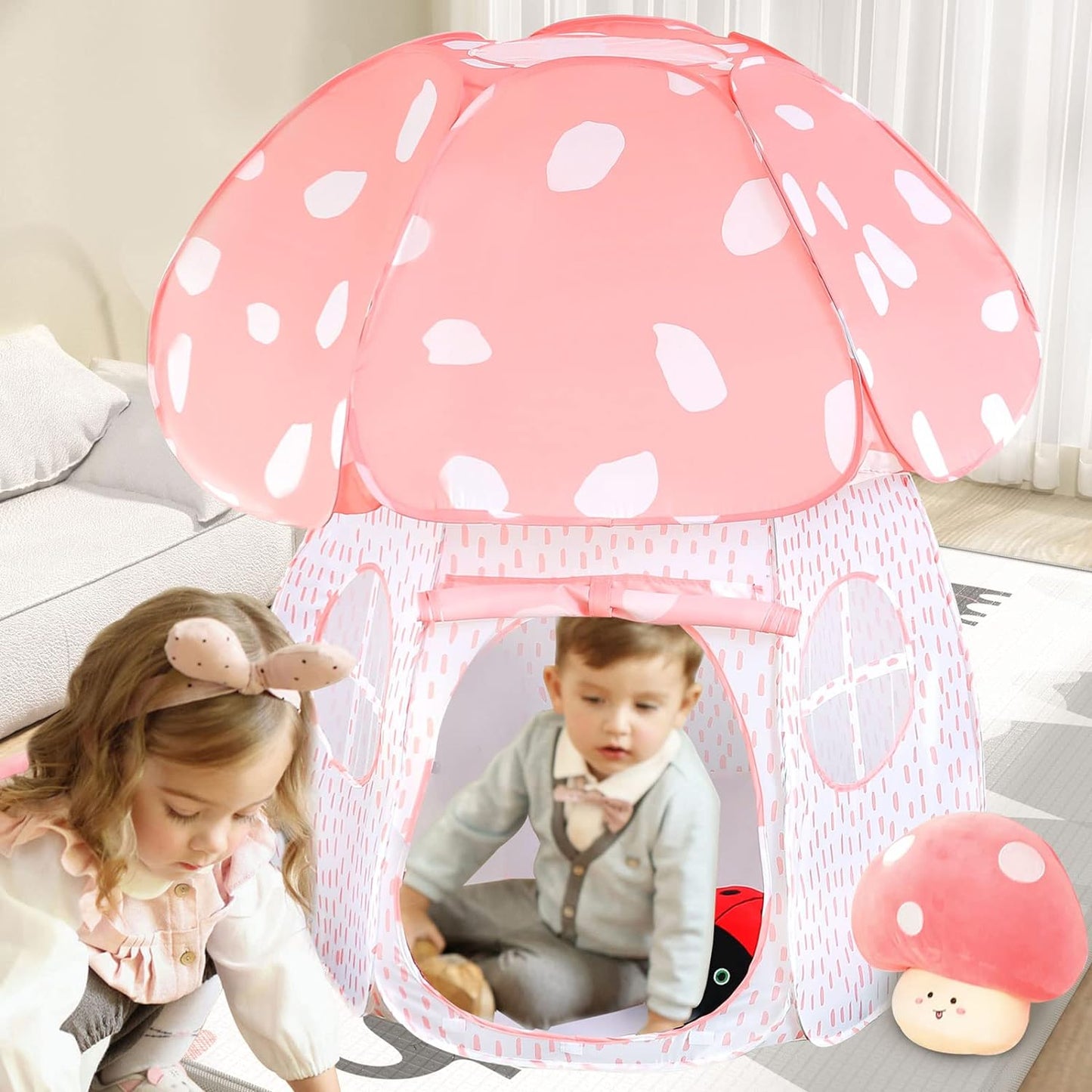 Imaginative Mushroom Play Tent for Kids by CRAWLBO