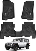 3W Floor Mats Compatible for Jeep Wrangler JL 2018-2025 - All-Weather