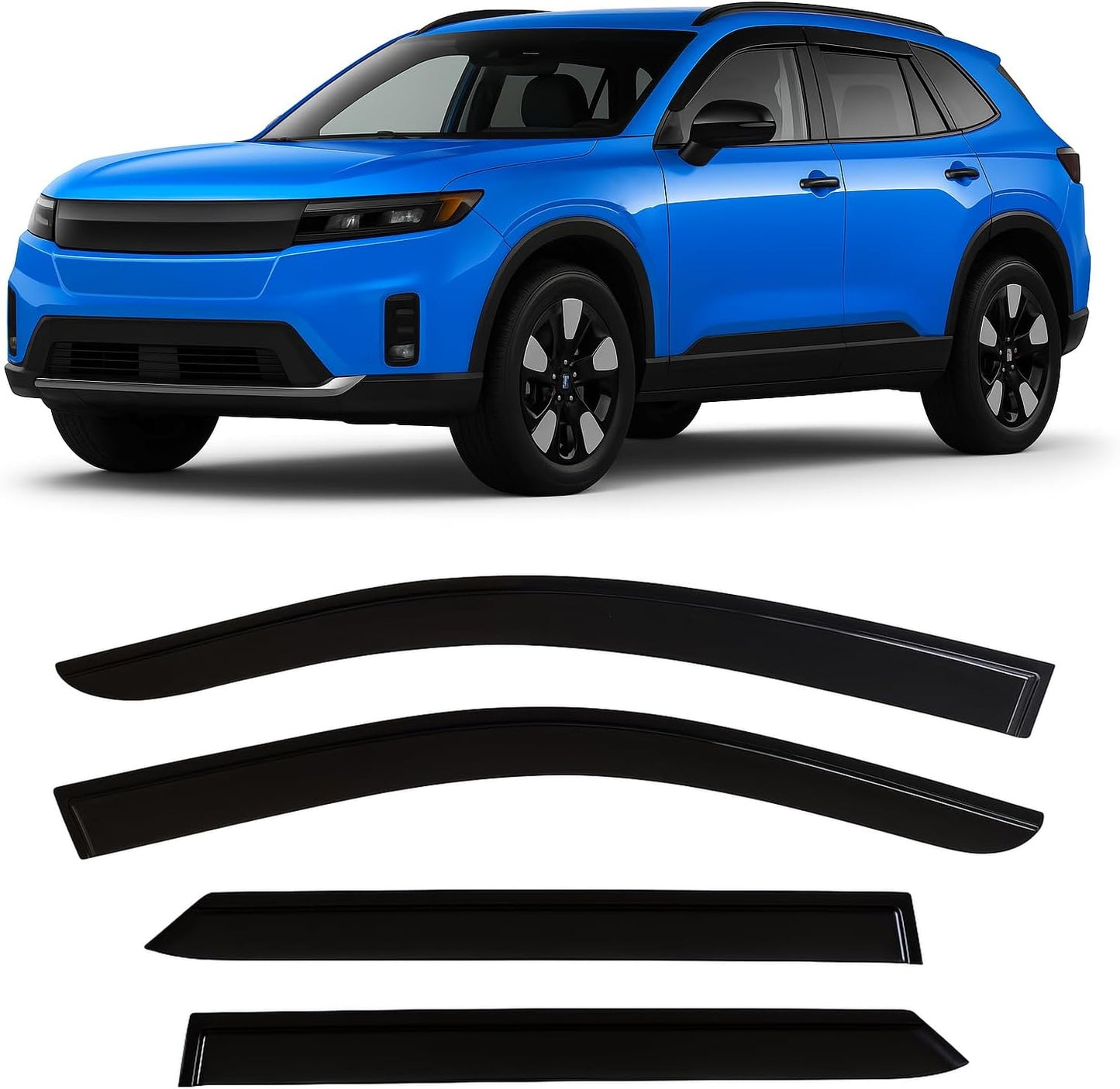 2024 2025 Tape-On Rain Guards for Honda Prologue Side Window Visors