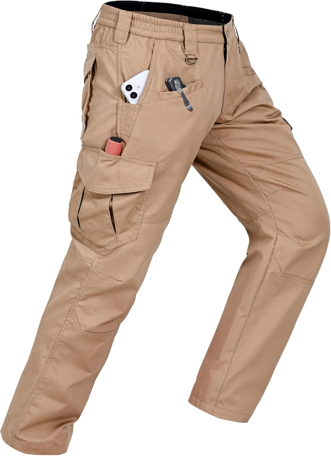 Mens Work Pants Cargo Tactical Construction for Outdoor Use