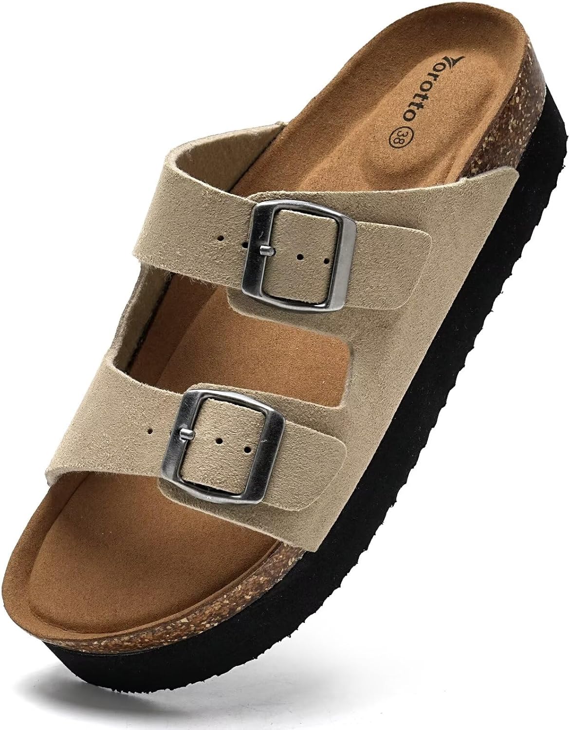 Torotto Womens Slides with Cork Footbed for Comfort and Style