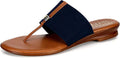 ITALIAN Shoemakers Afia Sandal - Stretchy Thong for All-Day Comfort