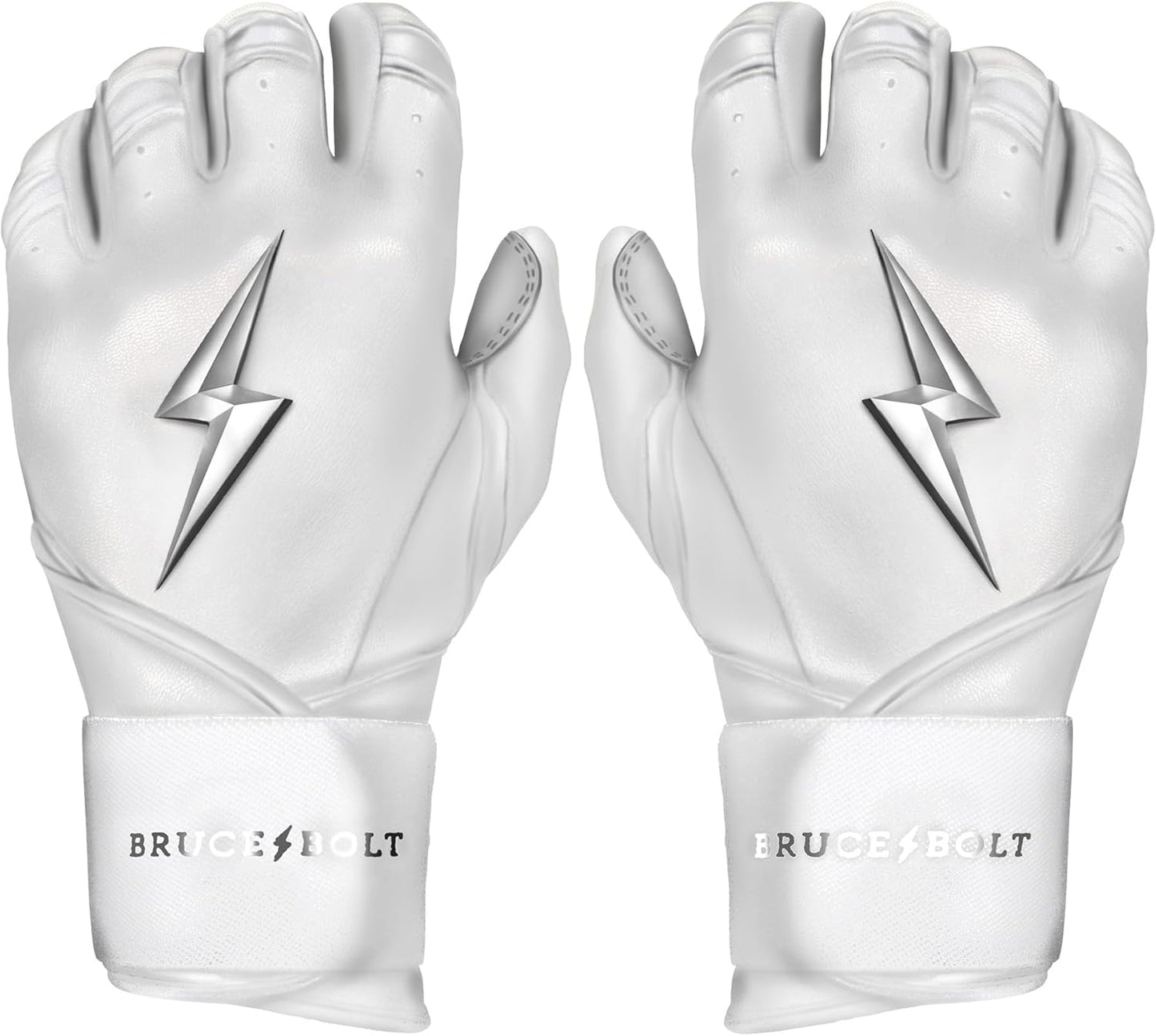 BRUCE BOLT Chrome Series Long Cuff Batting Gloves for All Players